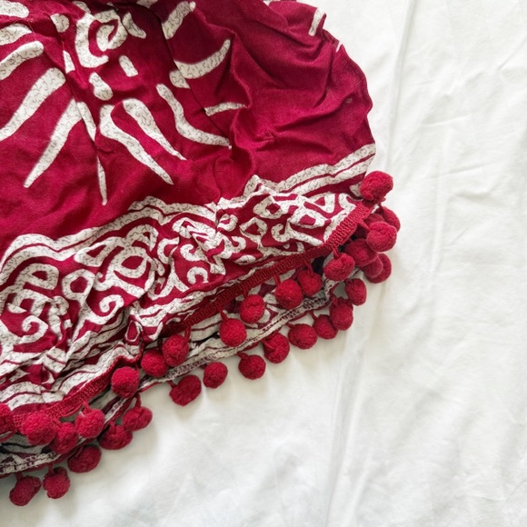 Red Patterned Shorts - Picture 3 of 4